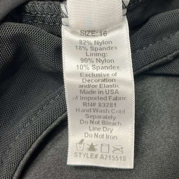 Vintage Shape Detector Swimsuit One Piece Crossover Size 16 Made in the USA - Picture 12 of 13